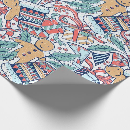"Kousen en peperkoek mannen" Cadeaupapier (Hoek)