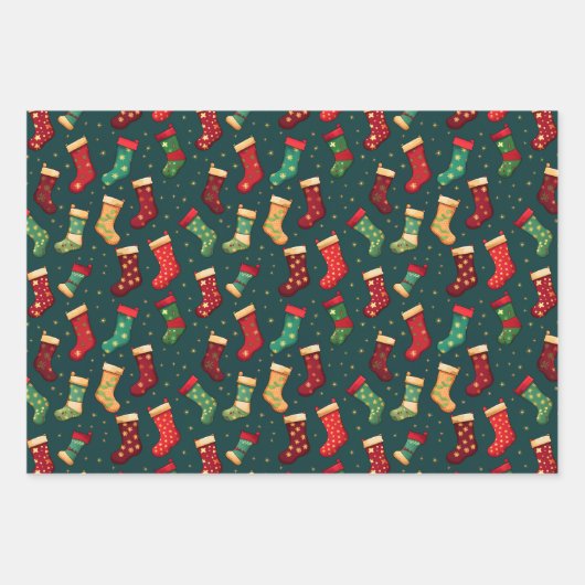 Kousen en Sparkles Inpakpapier Vel (Voorkant 3)