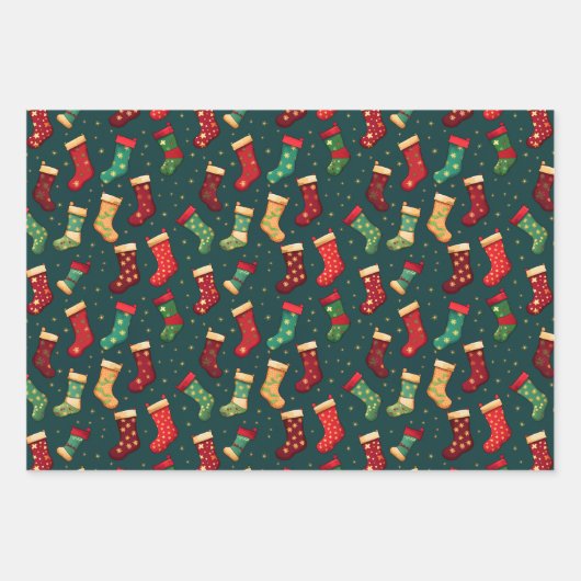 Kousen en Sparkles Inpakpapier Vel (Voorkant 2)