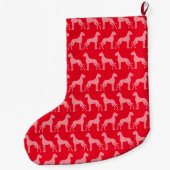 Kousen Great Dane Patroon Grote Kerstsok (Achterkant)