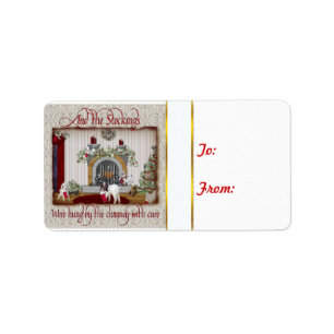 Kousen Hung Goat Christmas Gift Label Sticker