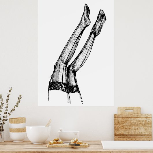 Kousen Mode Sketch Poster (Keuken)