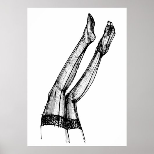 Kousen Mode Sketch Poster (Voorkant)