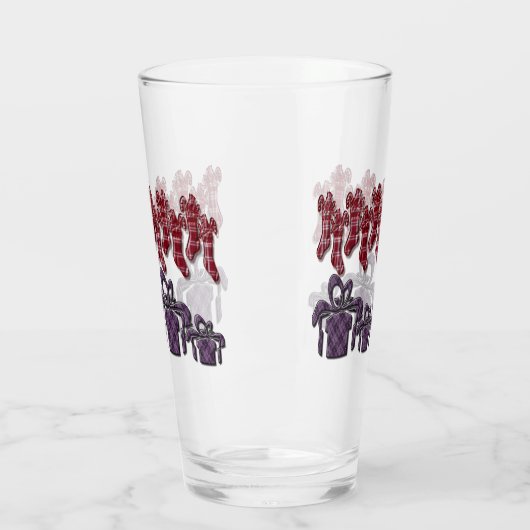 Kousen op geschenken glas (Links)