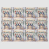 Kousen opgehangen aan het vuur tissuepapier (Voorkant)