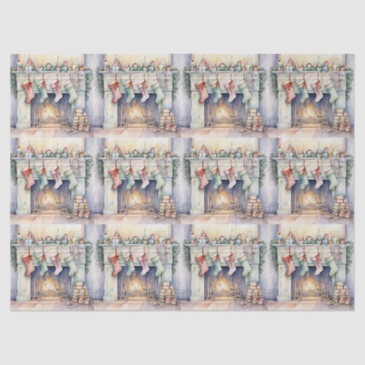 Kousen opgehangen aan het vuur tissuepapier (Voorkant)