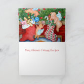 kousen voor vliegende varkens feestdagen kaart (Binnen)