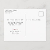 Kousen Vrolijk Kerstmis Nieuw Thuis Familie Verhui Aankondigingskaart (Achterkant)