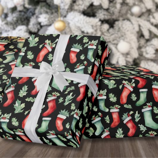 Kousen vullen met Kerstgeschenken Cadeaupapier