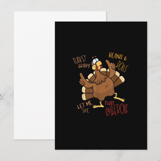 kousenbrood en rolklaver Casserole Turkije Kaart (Voorkant / Achterkant)