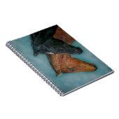 kousenportret van schattig zwart vederwild notitieboek (Rechterzijde)