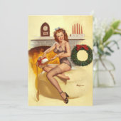 Kousenstopper pin-up kaart (Staand voorkant)