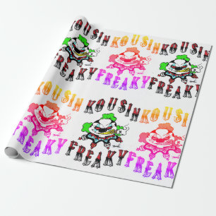 Kousin Freaky Logo clown Cadeaupapier