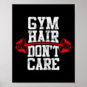 Kout Gym Wecht Lift Bodybuilding Gym Hair D Poster (Voorkant)