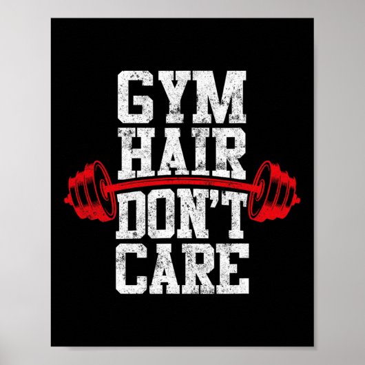 Kout Gym Wecht Lift Bodybuilding Gym Hair D Poster (Voorkant)