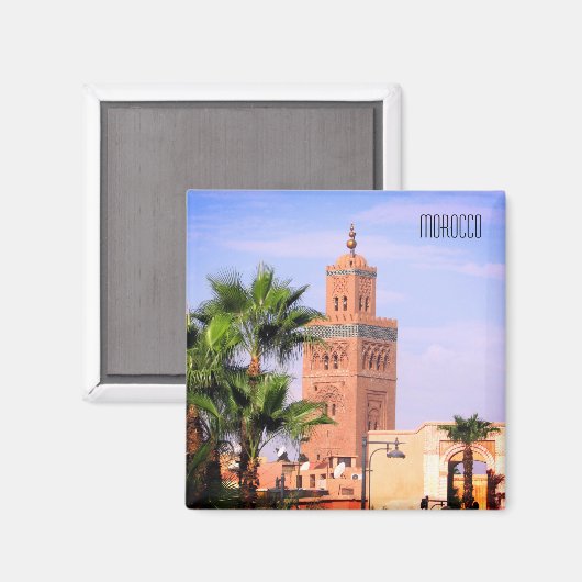 koutoubia moskee marokko magneet (Voorkant / Achterkant)