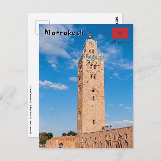 Koutoubia-moskee - Marrakech, Marokko Briefkaart