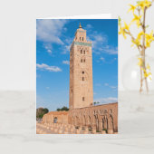 Koutoubia-moskee - Marrakech, Marokko Kaart (Gele Bloem)