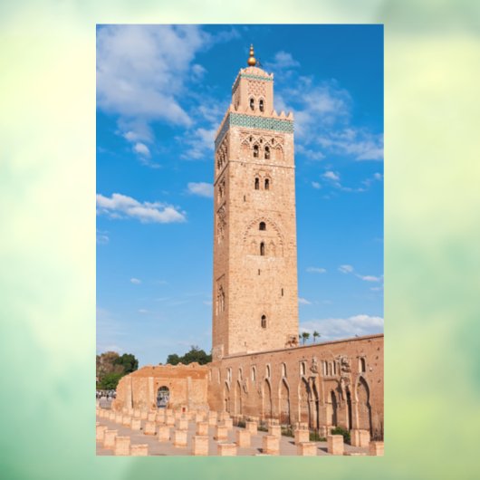 Koutoubia Mosque - Marrakech, Marokko Raamsticker (Vel 3)