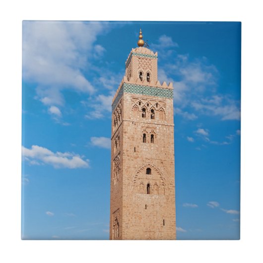 Koutoubia Mosque - Marrakech, Marokko Tegeltje (Voorkant)