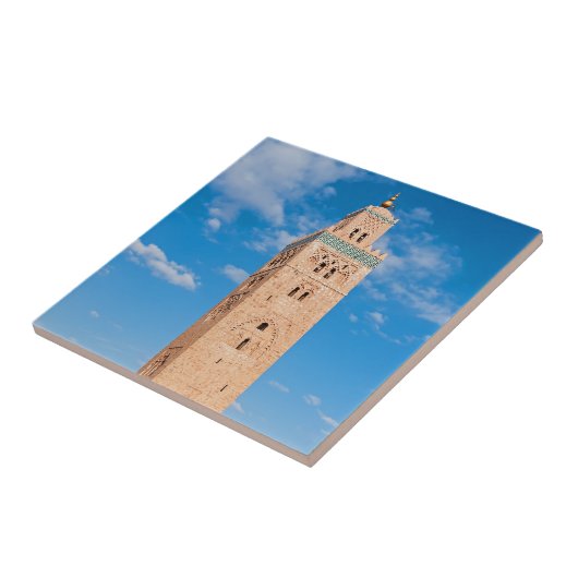 Koutoubia Mosque - Marrakech, Marokko Tegeltje (Zijkant)