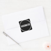 kovid, haal uw vaccinknop vierkante sticker (Envelop)