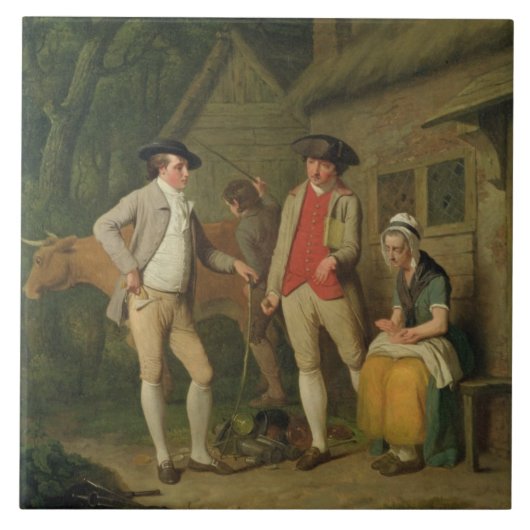 Kow en Goederen van de weduwen van de Costard, voo Tegeltje (Voorkant)