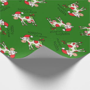 Kow Funny Cartoon kerstfeestdag Cadeaupapier