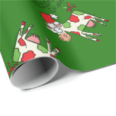 Kow Funny Cartoon kerstfeestdag Cadeaupapier (Rol Hoek)