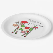 Kow Funny Cartoon kerstfeestdag Papieren Bordje (Gekanteld)