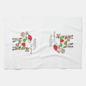 Kow Funny Cartoon kerstfeestdag Theedoek (Horizontaal)