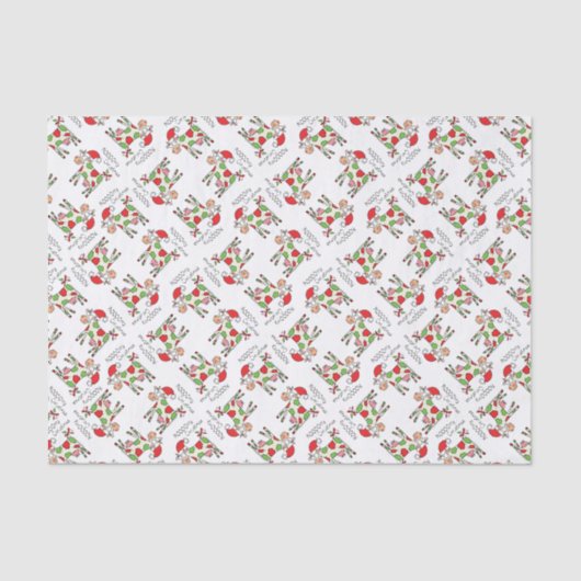 Kow Funny Cartoon kerstfeestdag Tissuepapier (Voorkant)