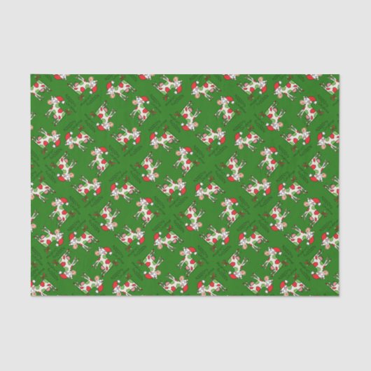 Kow Funny Cartoon kerstfeestdag Tissuepapier (Voorkant)