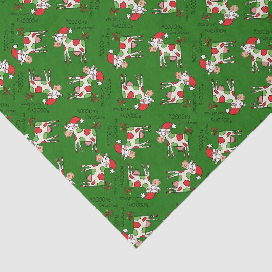 Kow Funny Cartoon kerstfeestdag Tissuepapier (Detail)