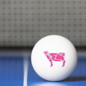 Kow Hot Pink en White Silhouette Pingpongbal (Net)