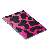 Kow Hot Pink en zwart afdrukken Notitieboek (Rechterzijde)