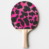 Kow Hot Pink en zwart afdrukken Tafeltennisbatje (Achterkant)