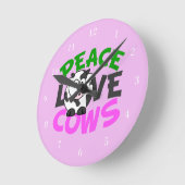 Kow Love Cute Pink Ronde Klok (Hoek)