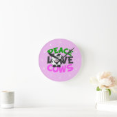 Kow Love Cute Pink Ronde Klok (Huis)