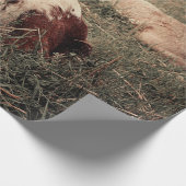 Kow Rustic Country Farmhouse Decoupage Cadeaupapier (Hoek)