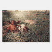 Kow Rustic Country Farmhouse Decoupage Inpakpapier Vel (Voorkant 2)