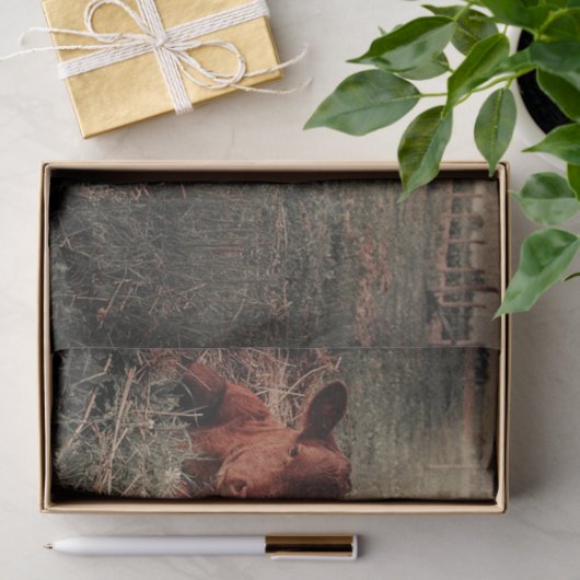 Kow Rustic Country Farmhouse Decoupage Tissuepapier (Geschenk)