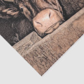 Kow Rustic  Schetch Art Land Barn Boerderij Tissuepapier (Detail)