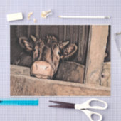 Kow Rustic  Schetch Art Land Barn Boerderij Tissuepapier (Craft)