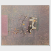 Kow Rustisch Land Western Boerderij Roze ontkoppel Cadeaupapier (Vlak)