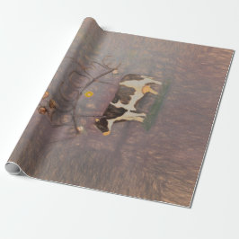 Kow Rustisch Land Western Boerderij Roze ontkoppel Cadeaupapier