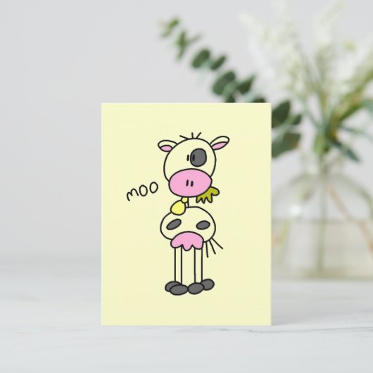Kow Says Moo Tshirts en Gifts Briefkaart (Staand voorkant)