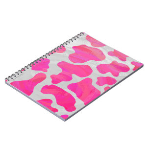 Kow, warm roze en wit afdrukken notitieboek