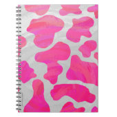 Kow, warm roze en wit afdrukken notitieboek (Voorkant)
