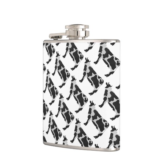 Kow zwart-wit Silhouette Heupfles (Links)